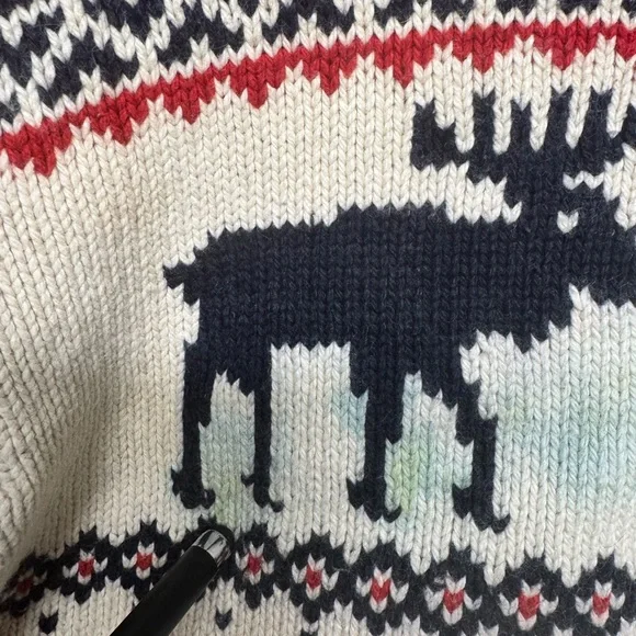 Vintage Polo Ralph Lauren Winter Moose Pullover Sweater Cashmere Angora Men's M - Picture 11 of 16